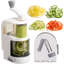 4-in-1 Rotary Vegetable Spiralizer with 2-Cup Container – Suction Base Zoodle Maker for Low-Carb Diets