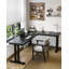 Bureau en L noir en bois massif-660560000