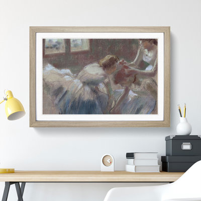 Three Ballet Ballerina Dancers Preparing by Edgar Degas - Picture Frame Painting