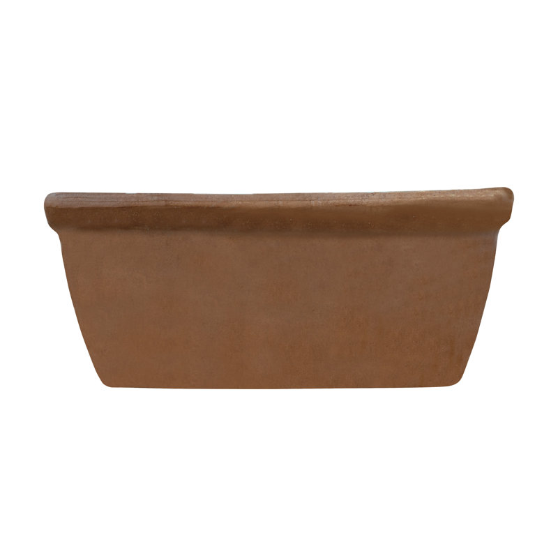 Villa Veranda 12.75 In. Dia X 5.5 In. H Indoor/outdoor Natural Clay Window Box Pot