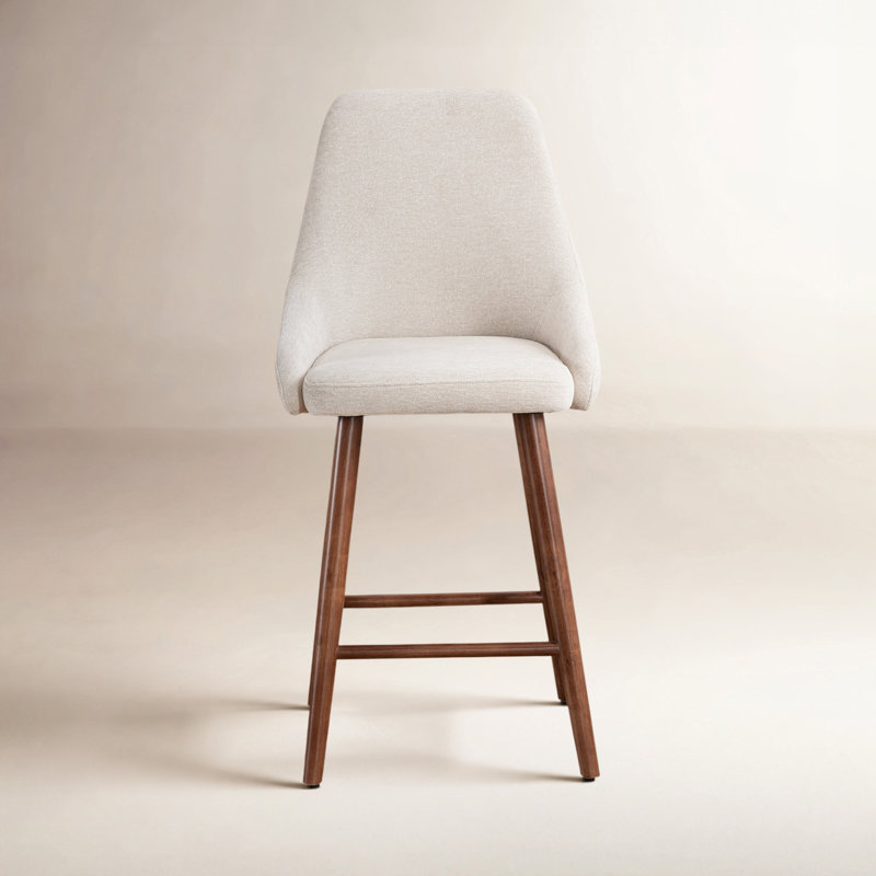 Verano Stoke Upholstered Bar Stool,  Beige Chenille
