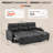 L‑Shaped Faux Leather Pull‑Out Sofa Bed with USB Charging Cup Holders & Storage Chaise-518859286