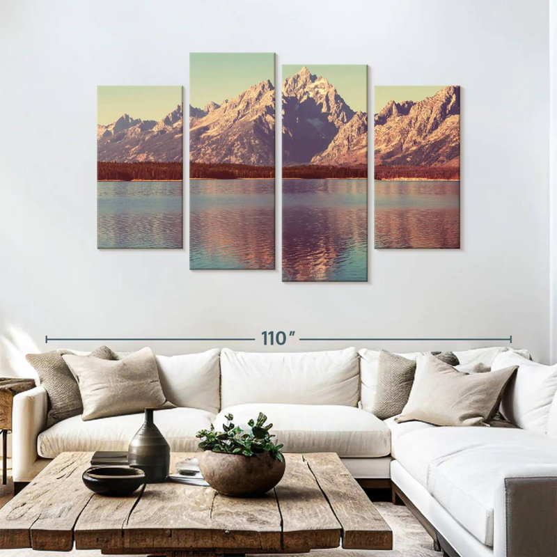 Alvord Grand Teton Reflections, H 54 po x l 84 po