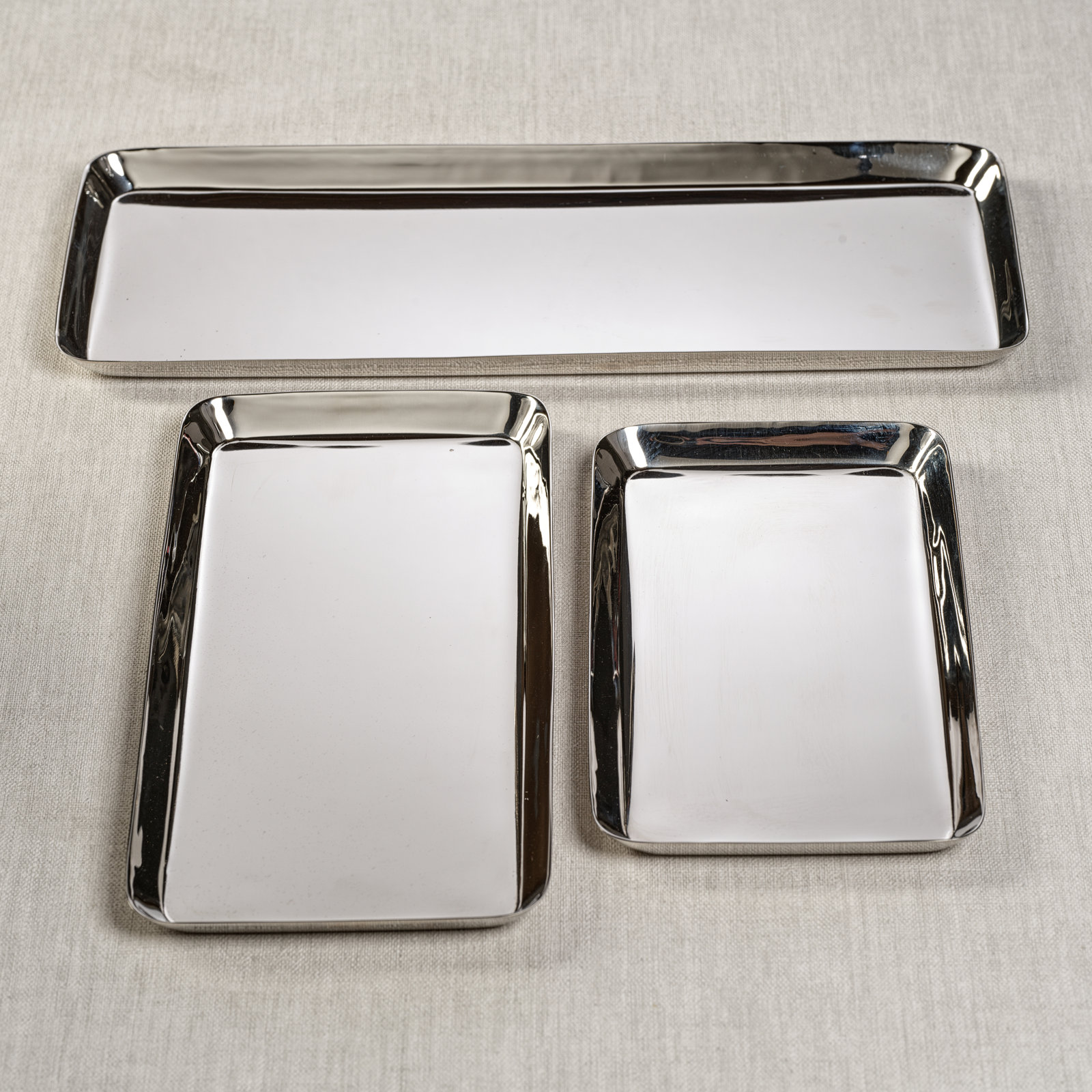 Wanita Steel Tray, 0.5" H x 4.75" W x 10.25" D, Silver