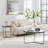Nathyn Glass Top End Table