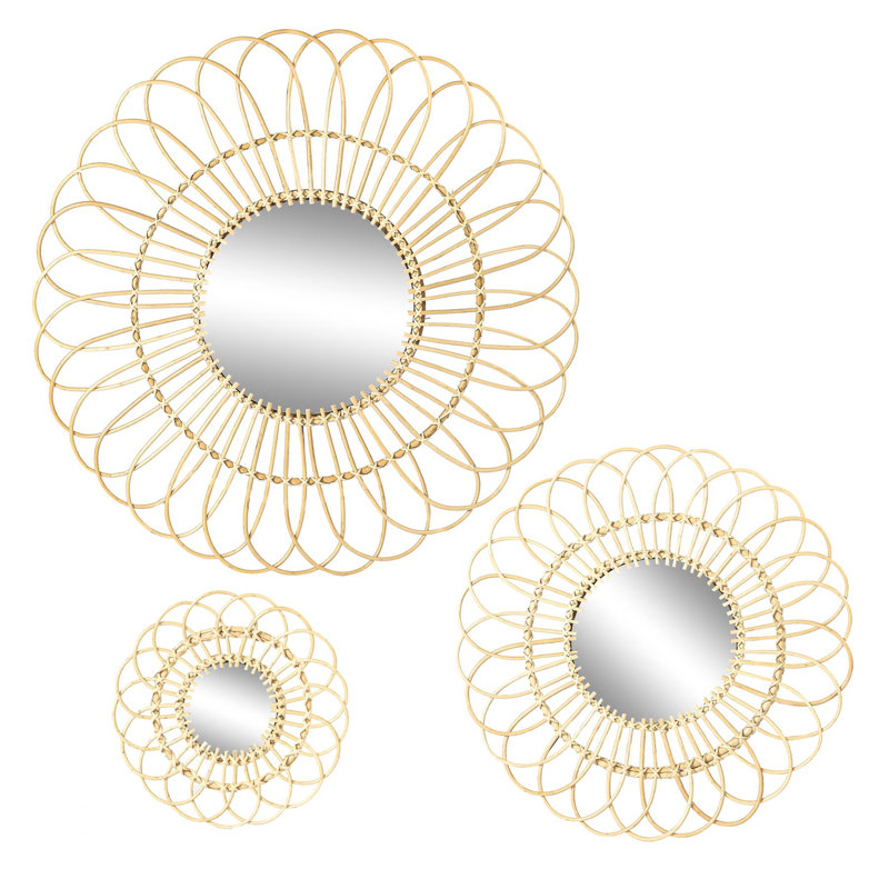 Rattan Flat Wall Mirror