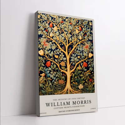1pc, art mural, affiches encadrées, William Morris, exposition artistique sur le coton du 19e siècle, histoire du design britannique, art sur toile, art mural rétro, motif botanique, décoration pour salon, chambre, bureau, décoration intérieure, Londres