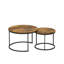 Ensemble de 2 tables basses gigognes, table basse ronde de 27,6 pouces avec finition en bois industriel avec structure en métal robuste, tables d'appoint de table de bout pour le salon, la chambre et le balcon-134284389-134284391