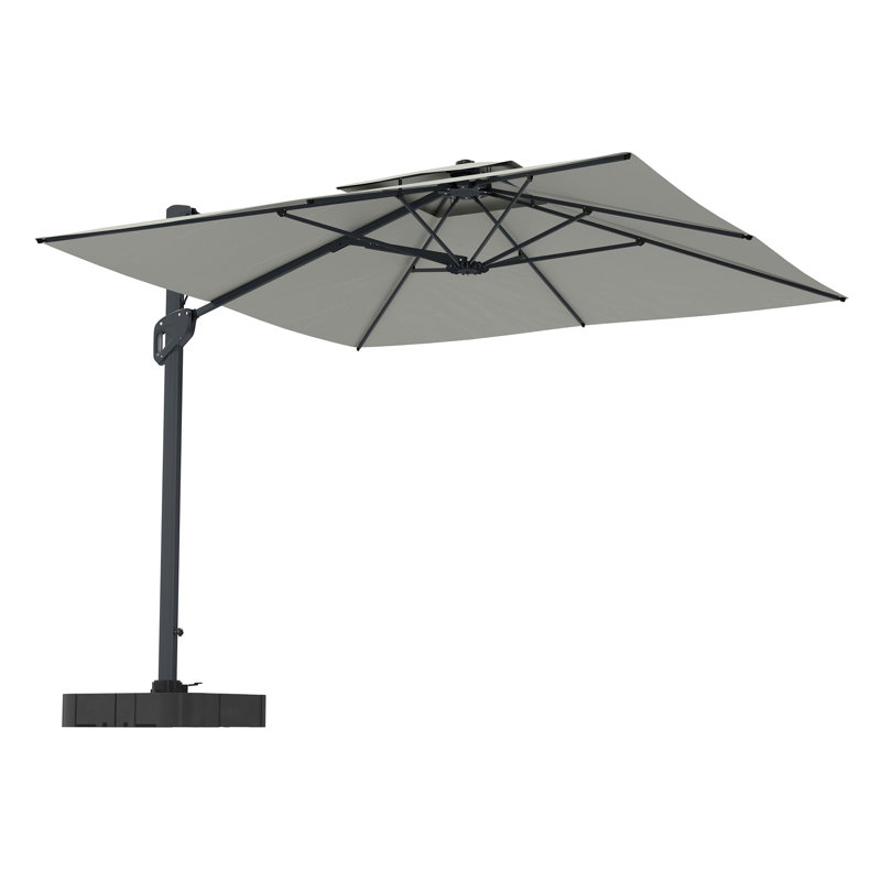 Parasol en porte-à-faux Angelia, gris