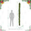 Guirlande de Noël de 2,74 m (9 pieds) en polyéthylène mélangé, composée de verdure et de pommes de pin