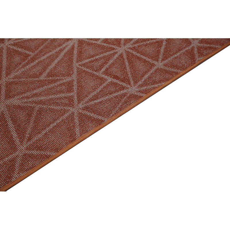 Tapis rouille en nylon tissé à la machine Bowin, Rectangle 12 pi x 13 pi
