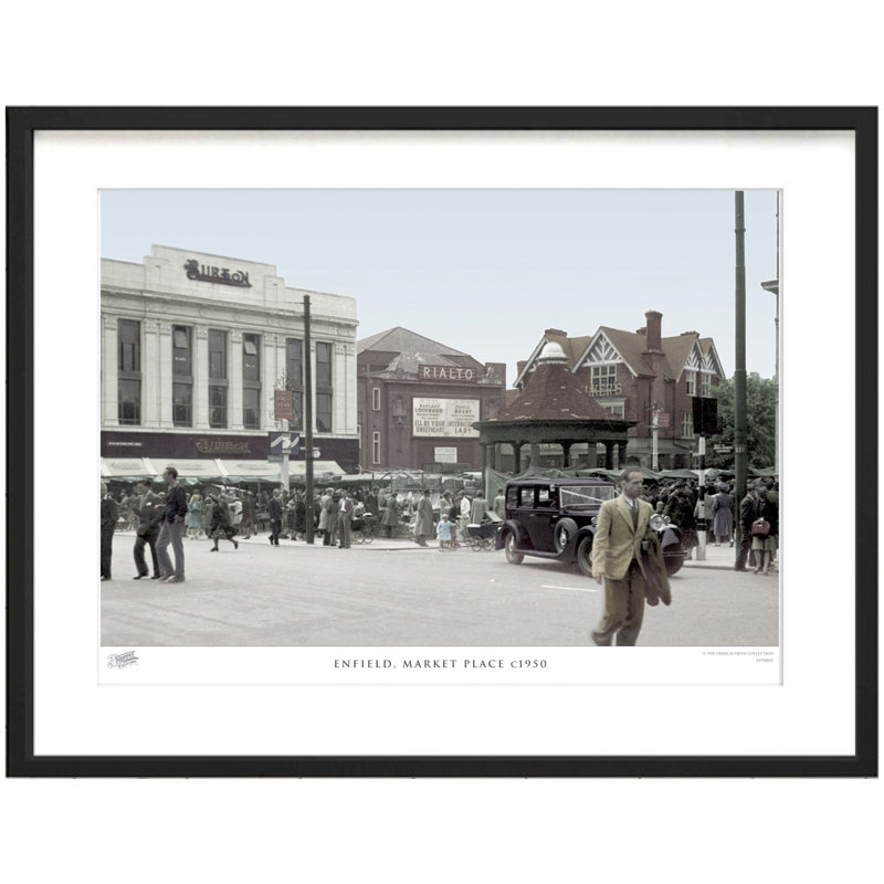 Enfield, Market Place C1950 by Francis Frith - Single Picture Frame Print, 60cm H x 80cm W x 2.3cm D