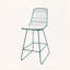 Tabouret de comptoir moderne avec coussin en fil de fer (ensemble de 2)-385179327