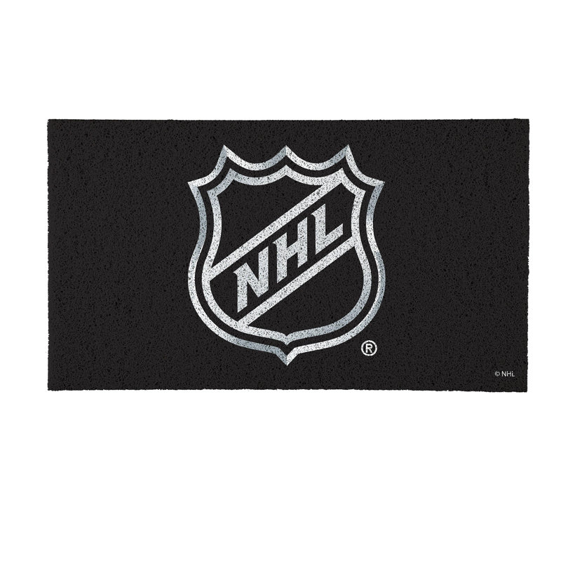 Tapis en PVC pleine couleur, 16 po x 28 po, logo NHL