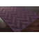 Tapis décoratif mauve en laine fait à la main Zora Chevron