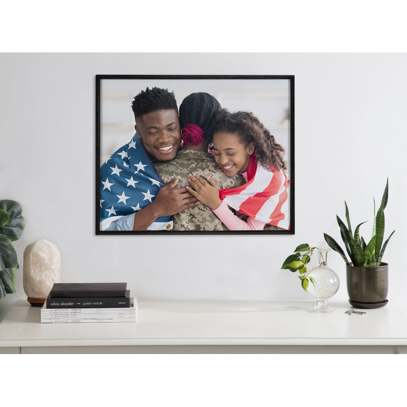 Cadre photo mural moderne Modern, L 20 po x H 16 po, Noir, noir, noir, noir