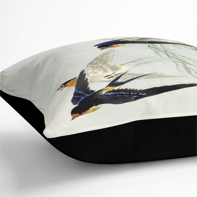 Square Throw Cushion, 55cm H x 55cm W x 20cm D, Black