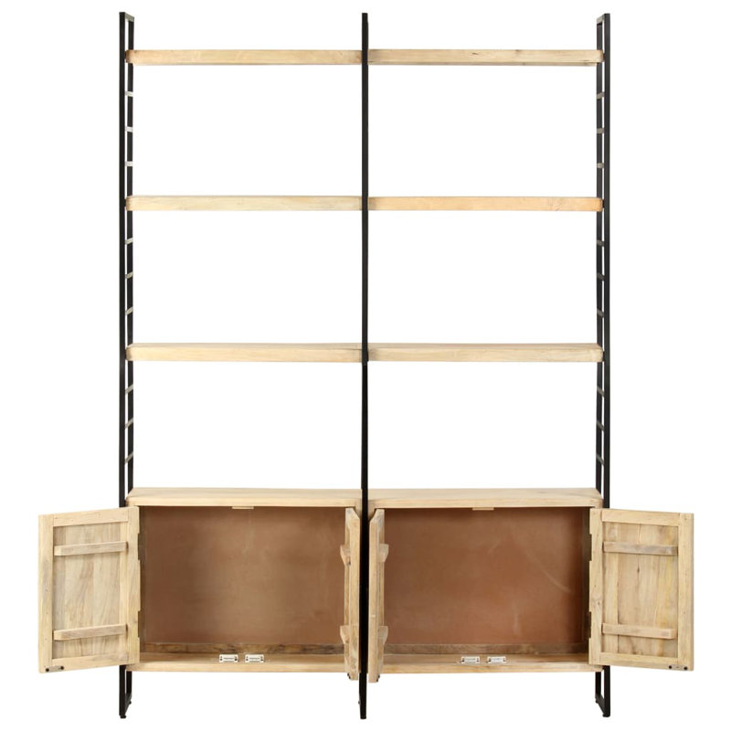 Adaire 180cm H x 124cm W Etagere Bookcase, Beige