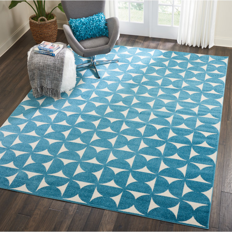 Tapis bleu Petrina