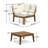 Solvara 10-Piece Modern Rustic Acacia Wood Outdoor Sectional Set With Coffee Table-116488372