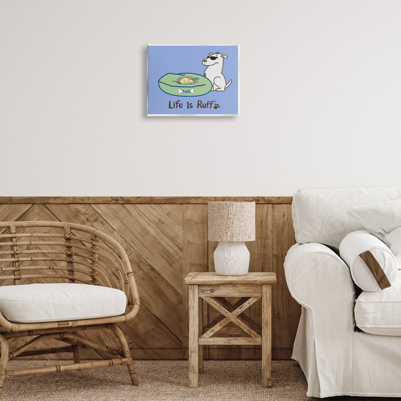  Chat sur lit de chien, art mural par LIR