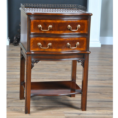 Solid Wood 2 - Drawer End Table