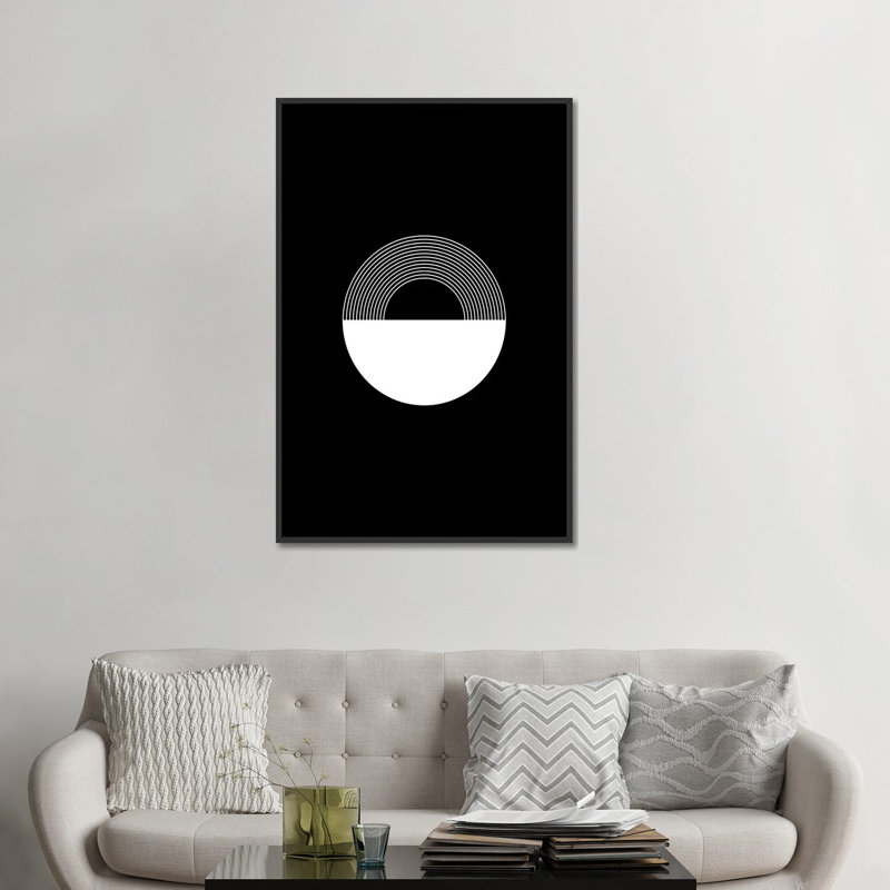 «Moonrise», reproduction d'impression sur toile, H 26 po x l 18 po x P 1,5 po, Toile avec cadre noir, Pas de tapis