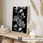 Floral noir et blanc, fleur de Draeam VI, impression d'art moderne sans cadre