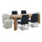 Upholstered Back Arm Chair Dining Chair-230001304
