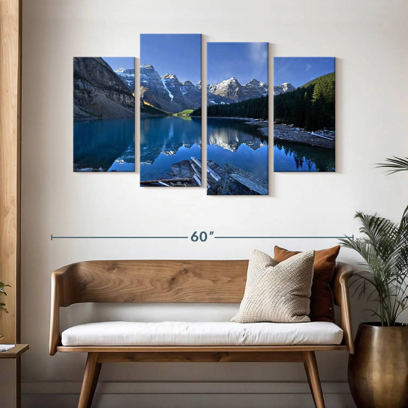 Lac pittoresque de la Moraine, H 32 po x l 52 po
