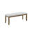 Blaisdell 6Pc 72"W Rectangular Walnut Oak Finish Sled Dining Set With Bench