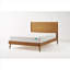 Chambre à coucher grand lit plateforme en bois d'acacia massif de style Mid-Century avec finition naturelle naturelle sans sommier