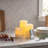 Set of 3 Ivory LED Candles with Remote Timer