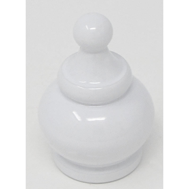 Acen Lamp Finial, Glossy White