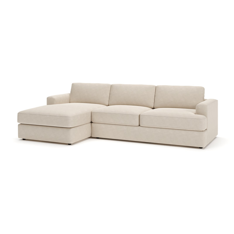 Cayden Sectional with Chaise, Conversation Ivory Basketweave, Left Hand Facing