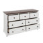 Commode capitaine en bois à sept tiroirs