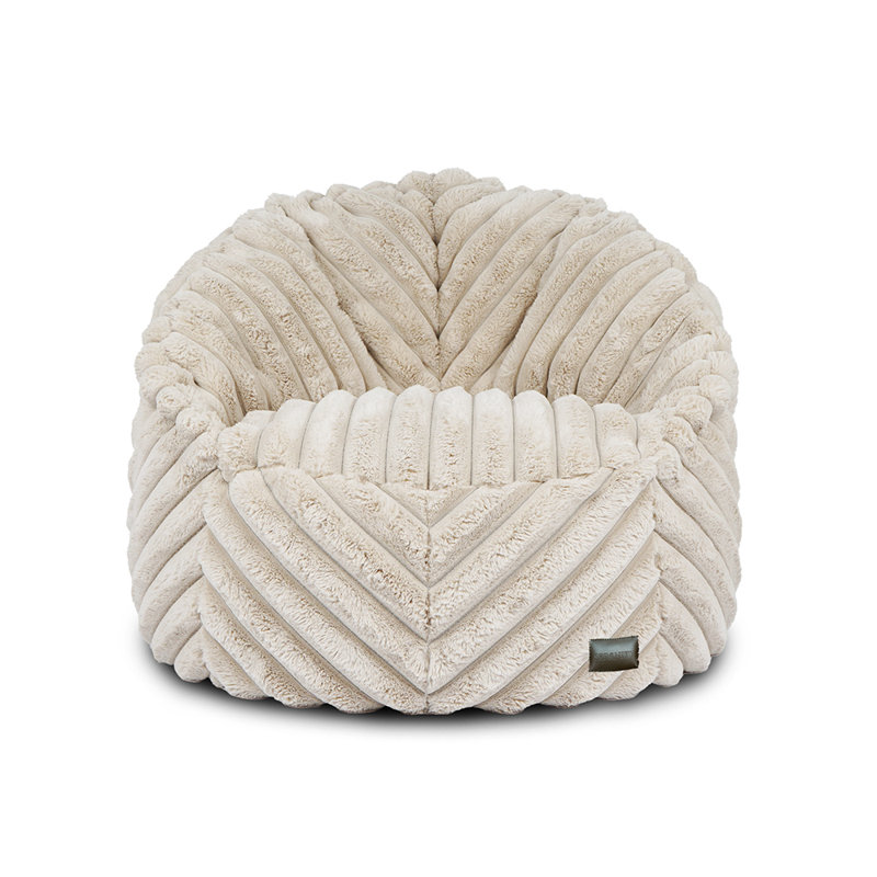 Polyester Refillable Bean Bag Chair, Cream
