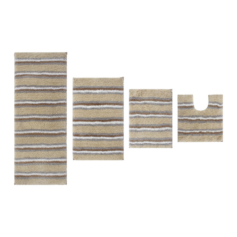 Amyr Non-Slip Bath Rug, Linen
