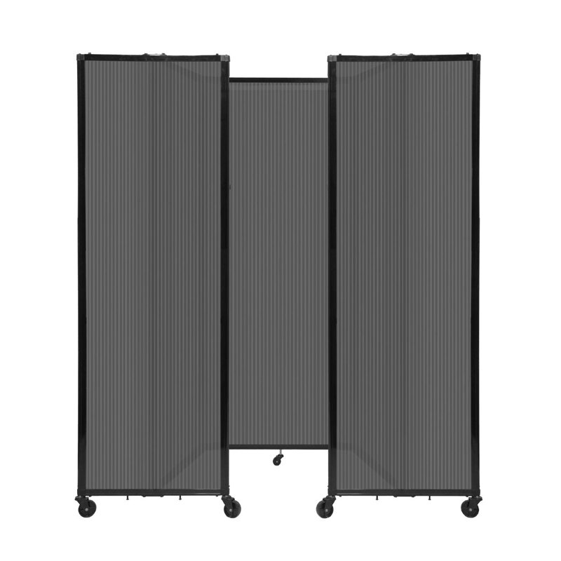 Cloison murale en polycarbonate 360, H 90 po x l 102 po, Gris foncé
