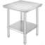 Table de préparation de cuisine commerciale en acier inoxydable 24 po x 24 po