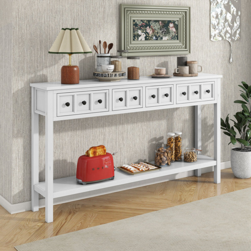 Table basse Breeannah, Blanc antique