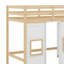 Lit mezzanine simple en bois Jasibe avec garde-robe de rangement intégré et 2 fenêtres-21765891
