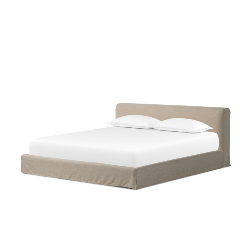 Aidan Slipcover Bed-Savoy Parchment-Queen, Queen
