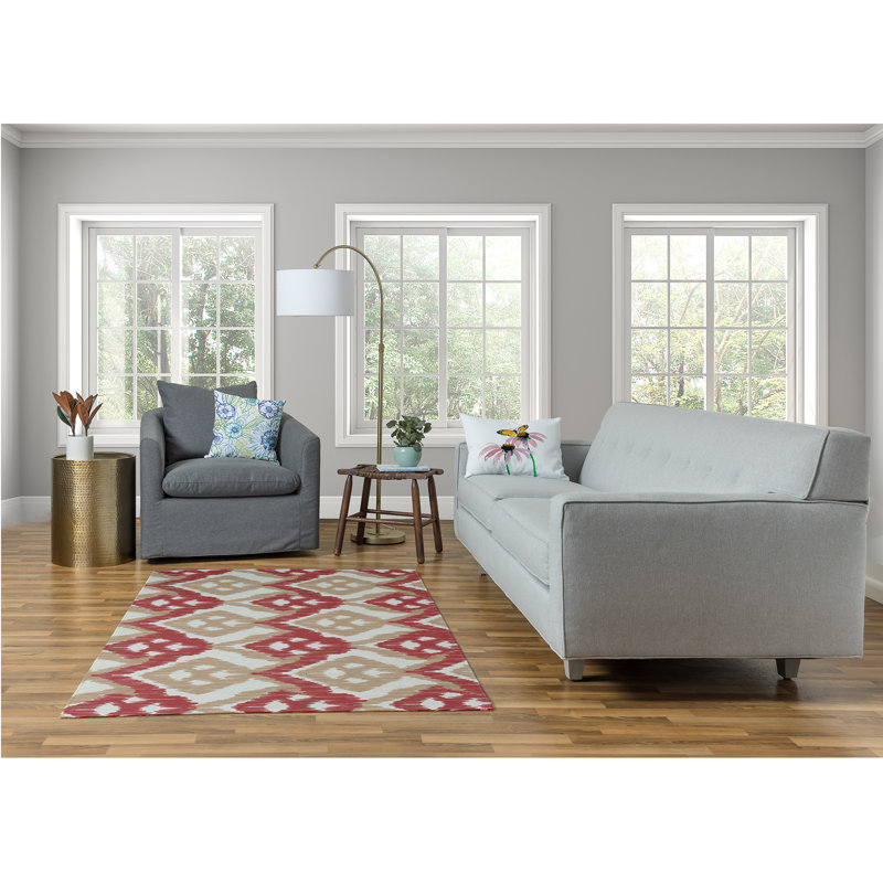 Chenille Ikat Indoor Rug, Rectangle 5' x 7'
