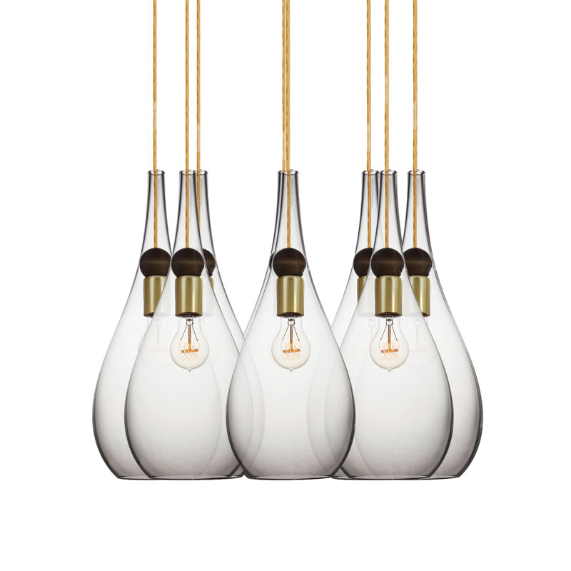 Earth 8 - Light Chandelier, 60" H x 18" W x 18" D, Gold