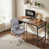 Table brune / noire / chaise grise est en rupture de stock