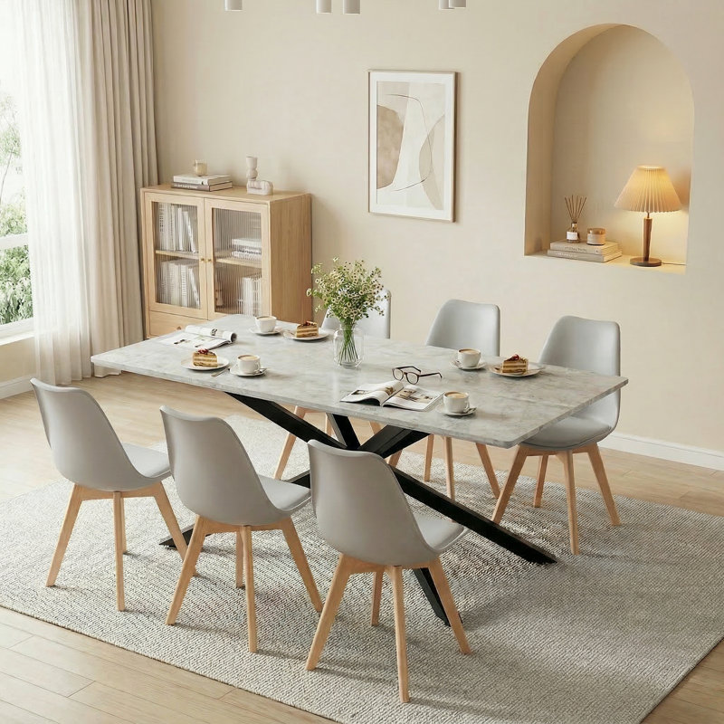 Nero 6 - Person Dining Set, Grey