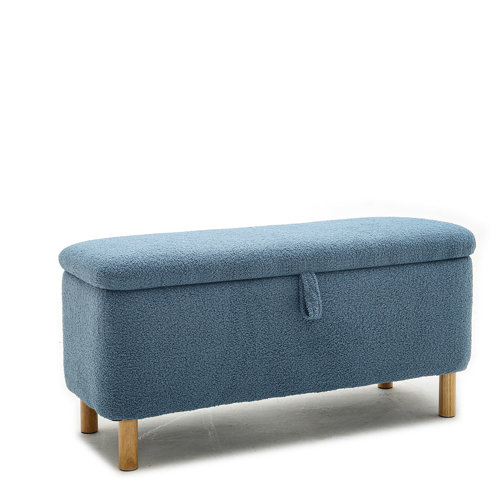 Latitude Run® Sidings Boucle Upholstered Storage Bench | Wayfair