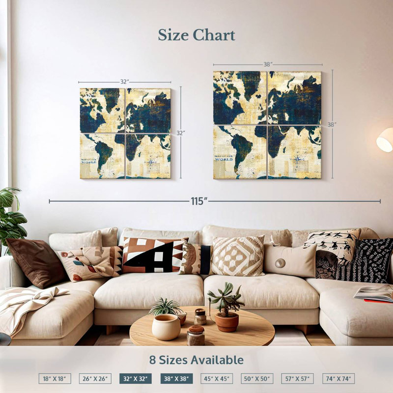 Aliaz Antique World Map Collage II