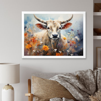 Vache harmonie florale II - imprimé